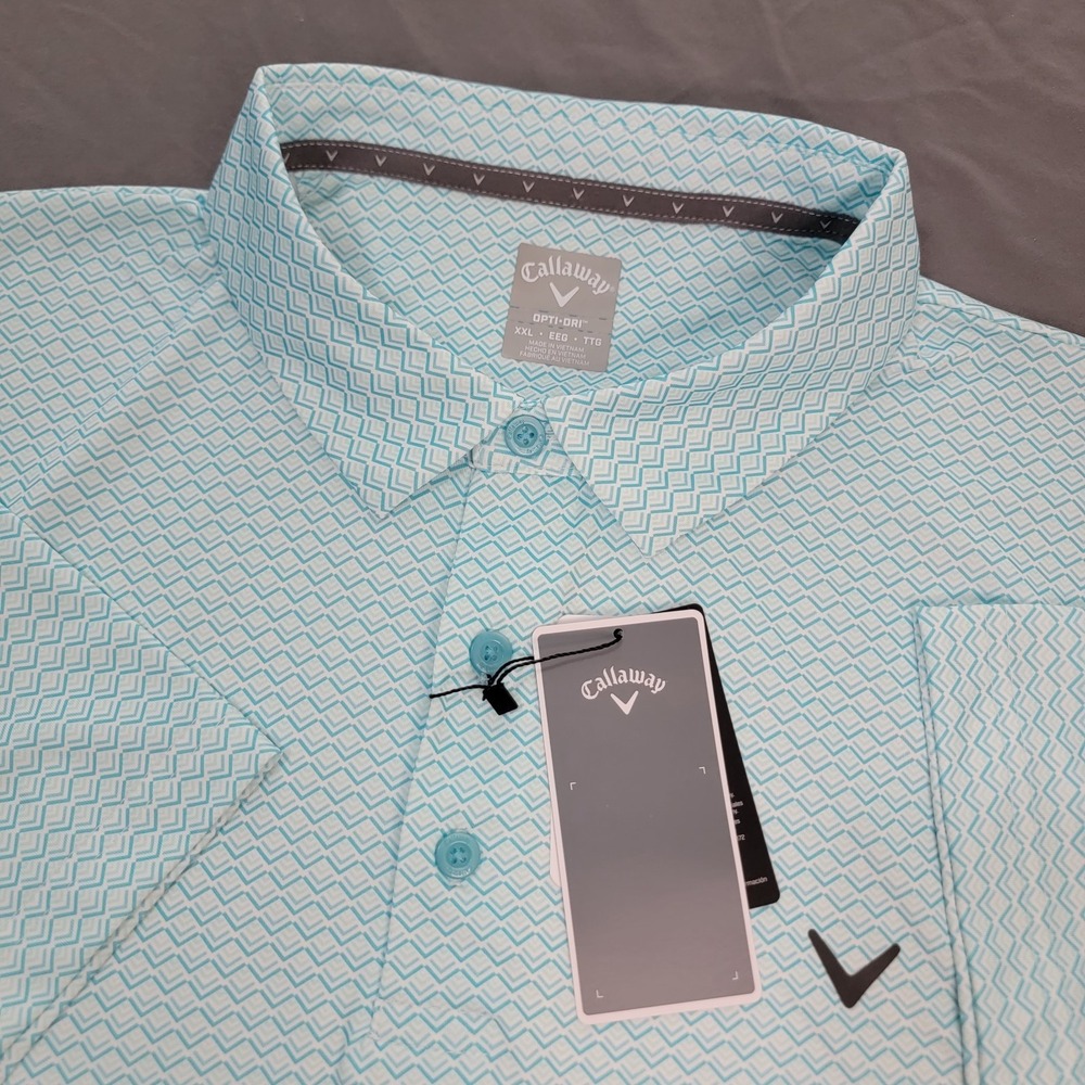 New Callaway Golf Polo Men's 2XL Moisture Wicking Performance Short Sleeve NWT